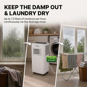 Olsen & Smith 3-in-1 Portable Air Conditioner – 9000 BTU, Fan, Dehumidifier, Remote