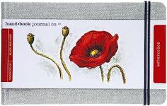 Handbook Journal Co. Artist Watercolor Sketchbook Journal, Large Landscape 5.25 x 8.25 Inches, 95lb / 200 GSM, Hardcover w/Pocket