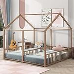 Twin Floor Beds for 2 Kids, Two Twi