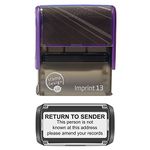 Return to Sender (Junk Mail) SELF Inking Rubber Ink Stamp - Imprint 13 in Black Ink - RTS This Person is not Known at The Address Please Amend Your Records.