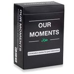 OUR MOMENTS Kids: 100 Thought Provoking Conversation Starters Card Games for Kids and Great Parent-Child Relationship Building - Fun Car Travel, Road Trip & Family Games for Healthy Loving Family