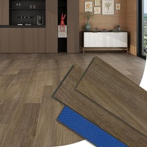 19.56 Sq.Ft SPC Vinyl Flooring Plank Click‑Lock Rigid Core Wood Look Luxury Waterproof Floor Tile 5 Planks with IXPE Pad 9"×62.6" x8 mm 30mil Wear Layer Scratch Resistant,Sunset Vintage