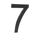 8 Inch Modern House Numbers- Premium Aluminum Floating Home Address Number with Elegant & Sophisticated Brushed Finish, Black, Number 7