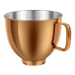 adwrparts 5 QT Stainless Steel Mixer Bowl for KitchenAid Artisan&Classic Series 4.5-5QT Tilt-Head Mixers K45 KSM70 KSM150 etc. Replacment for KitchenAid Mixer Bowl(Heavy Duty Radiant Copper)