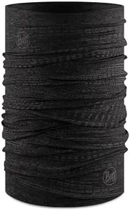 BUFF DryFlx Neck Gaiter, For Runners, Moisture-Wicking, Breathable, Reflective, Neck Warmer, Face Mask, R-Black, Adult Size