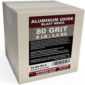 #80 Aluminum Oxide - 8 LBS - Medium Sand Blasting Abrasive Media for Blasting Cabinet and Blasting Guns.