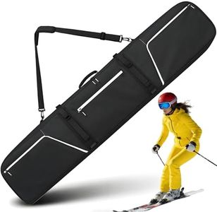 TVDARMO 360° Padded Ski and Snowboard Travel Bag, Water-resistant Durable Storage Case for Air Travel and Road Trips (Black, 160CM)