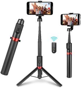 SmallRig ST20 Portable Selfie Stick Tripod with Bluetooth Remote Extendable Travel Lightweight Tripod Stand for Selfie, Live Streaming, Video Conference, Compatible with All Phones - 3375