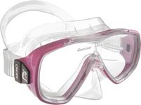 Cressi Single Lens Mask & Snorkel Set - Tempered Glass Diving Mask - Snorkel Set Adults for Pools & Sea - Quick-Adjust Buckles for Scuba Diving Equipment - Transparent/Pink - Single Mask
