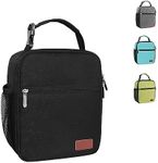 HABOPET Lunch Box for Men & Women Durable Lunch Bag for Adults Reusable Small Lunchbox Black