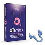 Airmax Nasal Dilator - Anti snoring Devices - Nose Dilator, Sleep aid and Snore Stopper - Breathe Right Through The Nose - Snoring aids for Men and Women - with Free Storage Box - 1 Pack - Small Blue