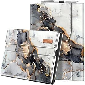 Fintie Case for 12.3 Inch Microsoft Surface Pro 7 Plus, Surface Pro 7, Surface Pro 6, Pro 5, Pro 4, Pro 3 - Portfolio Business Cover with Pocket, Compatible with Type Cover Keyboard, Cloudy Marble
