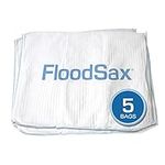 FloodSax FS5R Sandless Sandbag Water Absorbent Flood Barrier, 19" x 20", White, Pack of 5