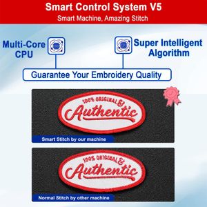 Smartstitch 10-Needle Embroidery Machine – 7" Touchscreen, 9.5x14" Area, Commercial