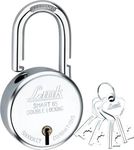 Link Steel Smart 65Mm Round | 7 Levers | Double Locking | Hardened Shackle | 50000 Key Combination Padlock (Silver)