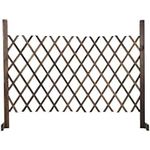 CellDeal Solid Wood Expanding Fence Mobile and Movable Fence Gardeners & Pet Owners Fold-able Design and Lightweight H:90cm x W:30-150 cm from Natural Wood