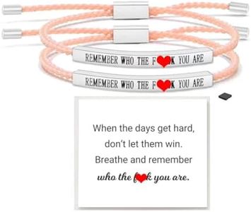 Dont Let The Hard Days Win Bracelet for Women Men, Handmade Braided Adjustable Wrap Stainless Steel Inspirational Let Him Comfort Birthday Gifts Jewelry, Large, Nylon, no gemstone