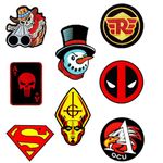 Lazychunks Printed Iron-on Patches Decoration for Clothes Printed T-Shirt Thinnest Patches for Jackets,Top,Hats,Bags,Jeans Multicolour Design(8 Pieces)