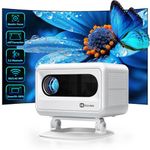 [Electric Focus] Himovies Projector, Mini Projector with WiFi and Bluetooth, ±50° Vertical Keystone Portable Projector with Tripod, FHD 1080P Movie Projector for Smartphone/TV Stick/HDMI/USB