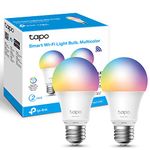 Tapo Smart Bulb, E27 WiFi Alexa Light Bulbs, 8.3 W, Works with Amazon Alexa and Google Home, Colour-Changeable Smart Light Bulb, No Hub Required - Tapo L530E(2-pack)[Energy Class F],packaging may vary