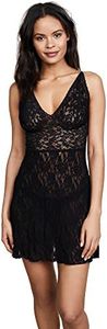Hanky Panky Women's Retro Plunge Chemise Black Lingerie SM