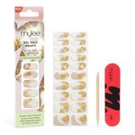 Mylee Gel Nail Wraps [Nature Time] – 20 Pre-Cured Gel Stickers for Instant Mani – No Lamp Needed, Chip-Resistant, Glossy Finish, Lasts Up to 14 Days – Easy to Apply, Vegan & Cruelty-Free