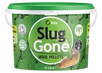 Vitax Slug Gone Wool Pellets, Natural, Organic Barrier To Protect Borders, Pots & Containers From Slugs And Snails, Long Lasting - 10L