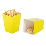 Yellow Mini Popcorn Boxes,Pack of 36