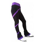 Figure Skating Pants Girl's Ladies Skating Pants Figure Skating Training Suits Plus Velvet Pants Purple