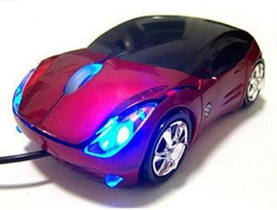 USB KART III Extreme Racing Rouge. Souris optique USB avec fil pour PC – en forme de voiture de courses