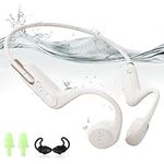 HIFI WALKER Swimming MP3 - IPX8 Bone Conduction MP3 Waterproof Headphones for Swimming, MP3 Play Built-in 32GB Memory, Bluetooth 5.3, Sports Headphones with Mic for Running,Cycling,Drving