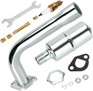 GREHUA Upgrade Exhaust Pipe Muffler Jet Kit Compatible with Predator 212cc 196cc 5.5hp 6.5hp Honda GX160 GX200 Engine Coleman CT200U CT200U-EX BT200X Baja Warrior MB200 Mini Bike KT196 Go Kart Parts