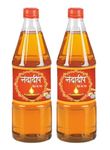 Nandadip Pooja Lamp Oil - 900 ML | Chemical-Free | No- Alcoholic perfumes Used | Lamp | for Everday Diya Deepak Deepam- (Pack of 2 Pc)