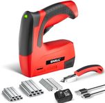 SHALL Electric Staple Gun, 3 in 1 Cordless Upholstery Stapler Nail Gun for Wood, 4V Rechargeable Brad Nailer Kit w/ 2500 Staples Nails, Staple Remover & Fast Charger for Crafts, DIY, Decoration