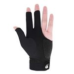 YJZQ Pool Cue Glove Billiards Shooters Glove Left Hand Open 3 Finger Glove Snooker Pool Glove Spandex Lycra Glove, 1 Piece