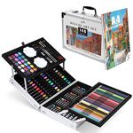 Zezirdas Art Kits for Kids, 146 Pack Artist Painting Set, Art Supplies Set Box with Markers Crayon Colour Pencils Preschool Art Toys Budding Artists Kids Teens Boys Girls