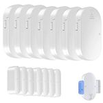 EverNary MC03 Door Window Alarm 7Pack 130DB Loud Burglar Alarm for Pool Home Kids Safety 4 Working Modes Magnetic Entry Sensor Alert for Business Office,White