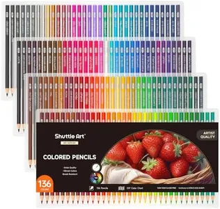 Shuttle Art 136 Coloured Pencils , Soft Core Colouring Pencils Set for Adult Colouring Books, Doodling, Sketching, Drawing, Art Supplies