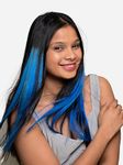 THE SHELL HAIR Persian Blue Hair Streak Highlighter For Women And Girls (PACK OF 1) (12-14 Inch)