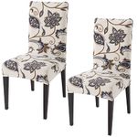 HOKIPO Elastic Chair Cover Set of 2 Stretchable Washable Dining Slipcovers (AR-4097-D32*2)