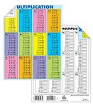 Carson Dellosa Dual-Sided Multiplcation Tables Chart with Practice Evaluation, Educational Multiplaction Chart, All Facts to 12, Classroom Decor Math Wall Poster, 30ct Jumbo Pad - 8.5" x 11"