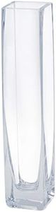 Royal Imports Flower/Bud Glass Vase Decorative Centerpiece, Home or Wedding - 9"x2", Clear