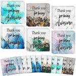 Datanly 12 Pcs Appreciation Gifts Marble Mouse Pad Thank You for Being Awesome Gifts Mousepad Bulk Non Slip Laptop Computer Mouse Pad for Teachers Coworkers Employee Volunteer Office School Supplies