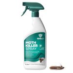 REPELEM Moth Killer Spray - Fast Acting Moth Repellent & Insect Killer, Kills Moths at all Life Stages, Professional Strength Cypermethrin Spray, Large Clothes & Carpet Moth Treatment - 1L Moth Spray