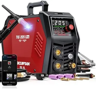 ARCCAPTAIN iControl TIG 205 Pro, 5 In 1 Cold Spot Stick/TIG Welder, 110V/220V Welding Machine with Large LED Display, 2T/4T, Hot start, Arc Force and Anti-stick