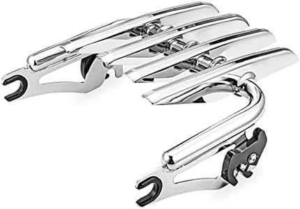 Mofun Chrome Luggage Rack Stealth Style Detachable Compatible with Harley Touring Road King Electra Glide Road Glide Street Glide 2009-2024