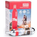 KONG MING CAR CO2 Cartridges with Thread, 16g/25g CO2 Cartridges with Thread Connection for All CO2 Bicycle Tyre Fillers, CO2 Pump for Road Bikes and Mountain Bikes (25G-6PCS)