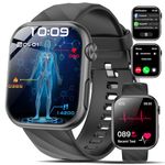 2024 Smartwatch ECG + HRV/Uric Acid/BMI/ Bluetooth Calls,1.97" AMOLED Screen ECG Watch with Blood Pressure/SpO2/Heart Rate/Sleep Monitor/Messages Reminder Sport Fitness Smartwatch for iOS Android