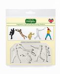 Baseball Silhouettes Silicone Mould for Cake Decorating, Crafts, Cupcakes, Sugarcraft, Cookies, Candies, Cards and Clay, Food Safe Approved, Made in The UK