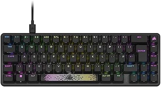 CORSAIR K65 PRO MINI RGB 65% Clavier de Jeu Filaire Optique-Mécanique - Commutateurs Linéaires OPX - Capuchons de Touches PBT Double-Shot - Compatible iCUE - PC, PS5, PS4, Xbox - AZERTY FR - Noir